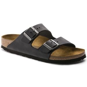 Birkenstock Oiled Black Leather Sandals Size W 9-9.5, EU 40